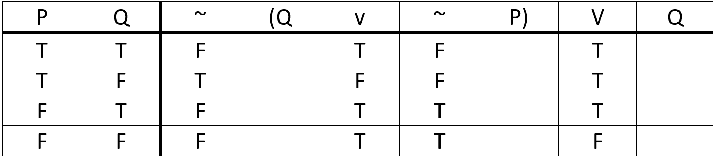 11. Answers For Truth Tables For Single Statements – Elementary Formal 